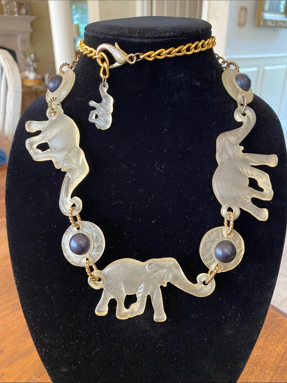 Funky Unique Acrylic Elephant Necklace